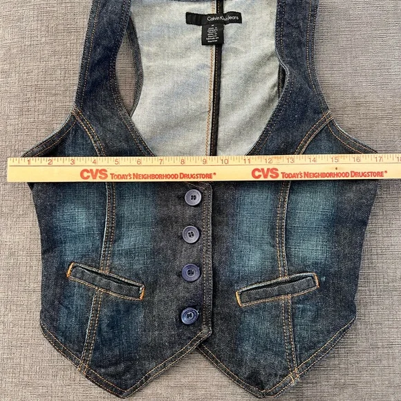 Vintage Calvin Klein Jeans Denim Vest - Picture 6 of 9